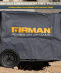 Heavy Duty Large Portable Generator Cover Premium Waterproof Vinyl with double insulation on a generator in a dry environment.