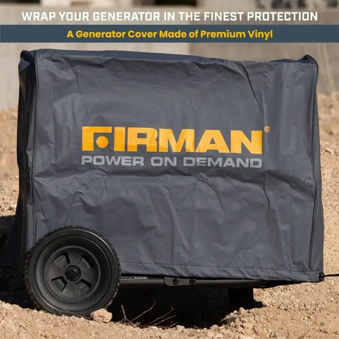 Heavy Duty Large Portable Generator Cover Premium Waterproof Vinyl with double insulation on a generator in a dry environment.