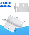 16 Piece Z Brackets Set Solar Panel Mounting Aluminum Corrosion Resistant For RV Trailer Boat Yacht Wall Or Off Grid Roof Mounts Easy Install Includes Four Sets Of Four Units showing dimensions 67mm x 100mm.