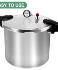 2 Inch Dial Pressure Cooker And Canner Gauge With Lower Mount In Black Steel Case Includes Gasket And Nut For Seriously Accurate Steam Pressure Readings From 0 To 30 Psi on cooker lid