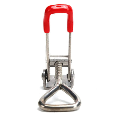 Heavy Duty Stainless Steel Toggle Latch Catch With Quick Clamping Hasp For Cabinets, Toolboxes and Doors Offers Effortless One Hand Operation And Secure Grip For Daily Hustle. close-up front view