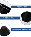 Black Synthetic Rubber Hole Plug Grommet Kit For Wire Protection And Cable Management Durable Wall Grommets showing rubber material