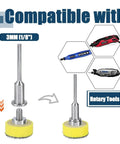 Check Out This Awesome 1 Inch Sanding Discs Kit with Pad Set For Rotary Tool Featuring Peel Switch Backing Plus Dust Venting Holes And Uniform Scratch Finish For Super Clean Work In Just Seconds, showing compatibility with various rotary tools.