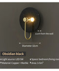 Retro Round Wall Sconces Crafted From Premium Copper With Rust Proof Build And Glare Free Warm Glow To Level Up Your Bedroom Bedside Or Living Room Setup Today 32 Cm Fixture mounted on a wall, 32cm diameter, copper material.