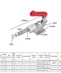 Heavy Duty Iron Toggle Clamp Push Pull Action Welding Fixturing Tool 240kg Holding Latch Galvanized Steel Sheet Metal Fabrication Hardware, M10, 170mm