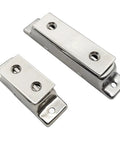 Stainless Steel Magnetic Door Catch Latch Heavy Duty Self Closing Hardware For Interior Doors Cabinets Closets And Car Use Quick Mount 1 Piece With Screws