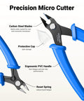 Spring Loaded Tiny Wire Cutter Flush Cutters For Electronics, Jewelry Making, Model Craft And 3D Printing, Five Inch Pro Grade Diagonal Pliers