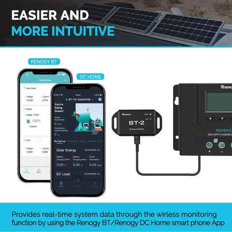 Bluetooth RS485 Module For Solar Power Systems With real-time app monitoring of charge controllers and solar panels
