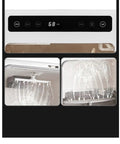 Portable Countertop Dishwasher With Automatic Water Supply And Triple Filter For A Slick Clean No Sweat Setup Handles Six People Heavy Duty Wash Cycles Deliver spotlessly clean dishes with water spray.