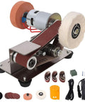 Slick Mini Belt Sander And Solid Bench Grinder Offering Seven Speed Variations With A Powerful 775 Motor for DIY tasks.