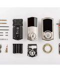 Z Wave Keyless Entry Smart Lock With Illuminated Touchscreen Deadbolt And SmartKey Rekey Security components layout