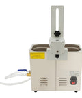 Pxolerig 6.5L Commercial Vinyl Record Cleaner With Adjustable Timer And Temp Control, front view with controls and water inlet.