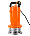 Heavy Duty Submersible Sump Pump With 370W Motor And 6000 GPH Flow To Blast Floodwater From Basements Or Drain Pools Fast featuring orange and stainless steel design.