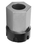 Hex Collet Block With Square Shank Chuck Holder For ER 32 Collets, CNC Lathe Engraving Machine, high strength tool steel, through hole