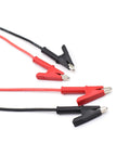Heavy Duty Badass Alligator Clip Test Leads 14 Awg Silicone Jumper Wires 3 Feet Dual Ended Electrical Probes, red and black clips.