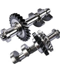 Smooth Operator Engine Balance Shaft Set 2 Piece Direct Fit For Toyota Camry Rav4 Corolla Matrix Solara 2.4L showing shiny metal shafts and gears.