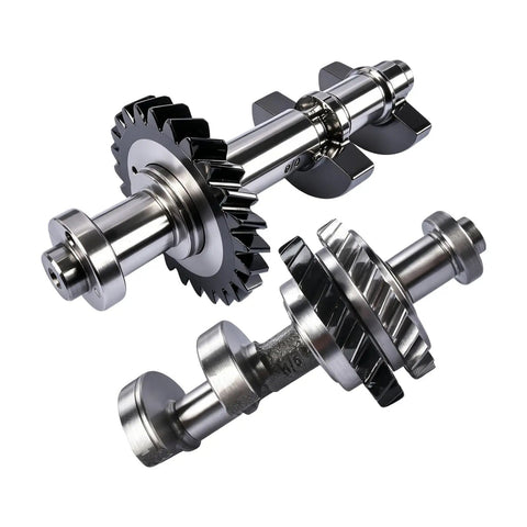 Smooth Operator Engine Balance Shaft Set 2 Piece Direct Fit For Toyota Camry Rav4 Corolla Matrix Solara 2.4L showing shiny metal shafts and gears.