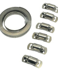 2-Piece 10ft 304 Stainless Steel Worm Gear Hose Clamps Plus 6 Fasteners For Your Garage DIY Projects Cutting Custom Lengths No Rust And Heavy Duty Straps To Fix Pipes Like A Boss. Coiled 10ft stainless steel hose clamp roll with 6 fasteners
