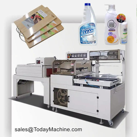 Commercial Automatic Tunnel Shrink Wrapping Machine For Retail Packaging Delivers Kick Ass Heat Sealing Power With Straight Up Smooth Plastic Film Processing with various packaging materials.