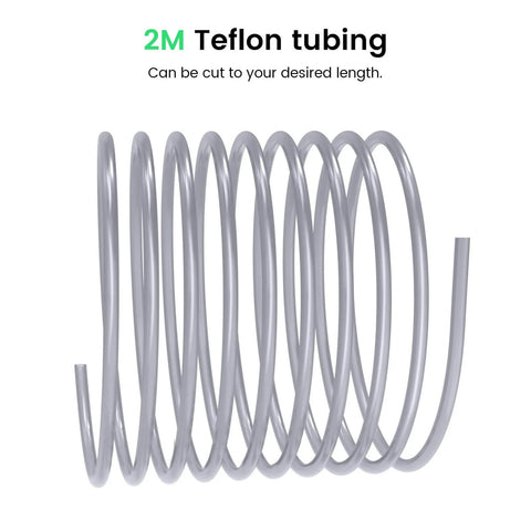 Coiled PTFE Teflon Tubing 2M 2.5mm ID By 4mm OD for 3D Printer Extruder