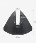 Whale Tail Hydrofoil Surfboard Stabilizer for Small Outboard Motors Fits 9.9 15 20 25 and 8-40 HP Silver Finish with dimensions