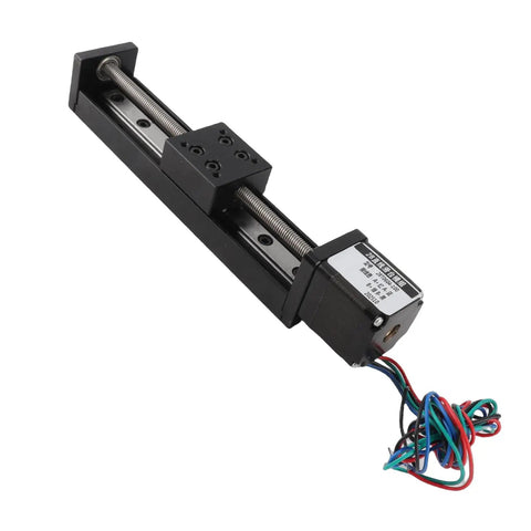 Beefy 100mm Linear Sliding Table With High Precision Ball Screw And Smooth Guide Rail For Rock Solid Motion shown in angled view