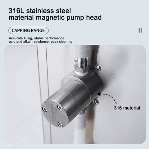 316L stainless steel magnetic pump head for Semi Automatic Liquid Filling Machine With Dual Heads And Digital Control.