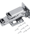 Beefy Heavy Duty Cabinet Hinges With Carbon Steel Build 150-170 Degree Adjustable Wide Opening Hydraulic Cupboard Hinges For Thick Doors 16-40mm With Screws visible