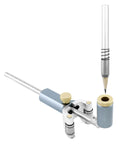 Adjustable Wheel Marking Gauge For Woodworking And Slick Rolling Stainless Steel Scriber with pencil detail and aluminum frame.