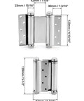 Built Tough Heavy Duty Cafe Saloon Door Swing Hinges 5 Inch Stainless Steel Self Closing Double Action 4 Pack With Pins And Screws Fits 1.57 To 1.77 Inch Thick Doors
