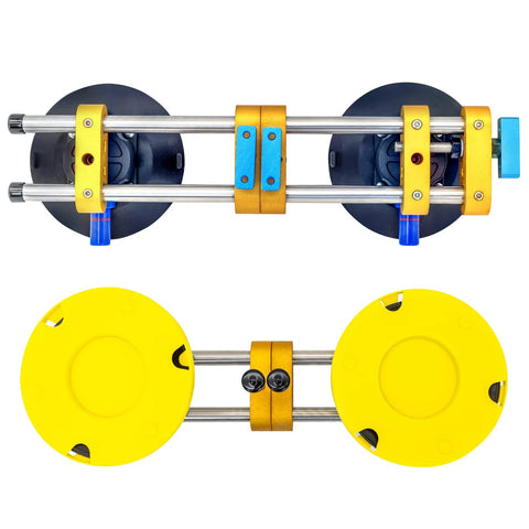 HIGHTOP stone seam setter tool, 2-pack, 6-inch with yellow vacuum suction cups and stainless steel rods
