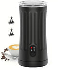 4 In 1 Milk Steamer And Frother For Hot And Cold Foam With Temperature Control And Auto Shut Off, black with accessories