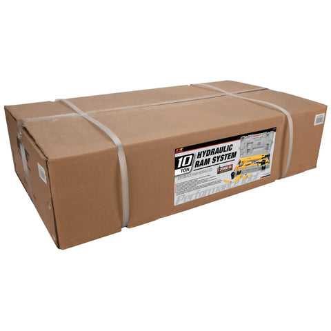 Heavy Duty 10 Ton Hydraulic Collision Repair Kit With 20000 LB Load Capacity Featuring Hand Pump Extenders Spreader Ram And V Base For Knocking Out Auto Body Dents And Frame Straightening Garage Jobs