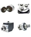 Beefy 90 Degree Planetary Reducer Gearbox for NEMA 23 and NEMA 34 servo motors, showcasing internal gears and shafts