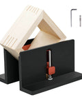 Right Angle Spline Jig For Table Saw And Router Table, Adjustable Clamp For Five To Forty Two Millimeters Thick Stock