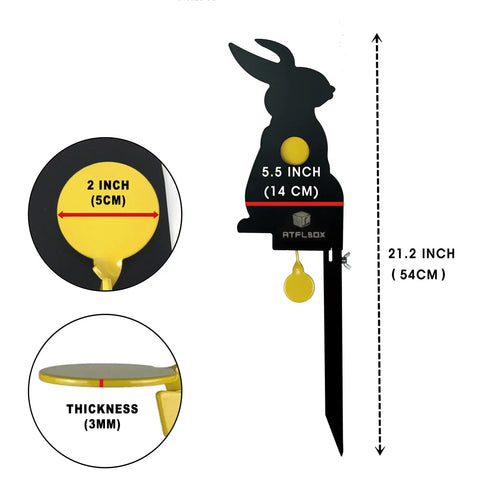 Auto Reset Metal Rabbit Target For Air Rifles Backyard Range Ready Silhouette Target With Durable Steel Construction