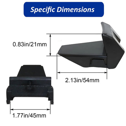 4 Pack Tire Changer Jaw Protectors 2.13 Inch Universal Wheel Rim Guard Covers shown with specific dimensions