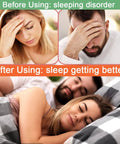 Grounding Bed Mat For Sleep Boost And Pain Relief Full Size 54 By 71 Inch before and after use illustration.