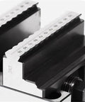 Heavy Duty Cnc Concentric Vise With Swivel Turntable Base Self Centering Precision Clamps For Machining Shop showing detailed jaws and measuring scale.