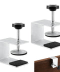 Heavy Duty Drawer Front Install Clamps Set 2 Or 4 Pack With Non Slip Silicone Pads, Adjustable Cabinet Jig Tool on wooden panel