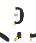 Vintage Gold Cabinet Handles 5Pc Set For Kitchen Cupboards And Furniture, Retro Drawer Pulls with screws, black and gold design