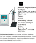 Multiple Probe Ultrasonic Sonicator For Laboratory Samples With Dual Probes Programmable Centralized Control Pro Grade Performance Fast Simultaneous Processing Adjustable Pulse And Power Self Diagnostics DH4S 1000, 4-channel unit