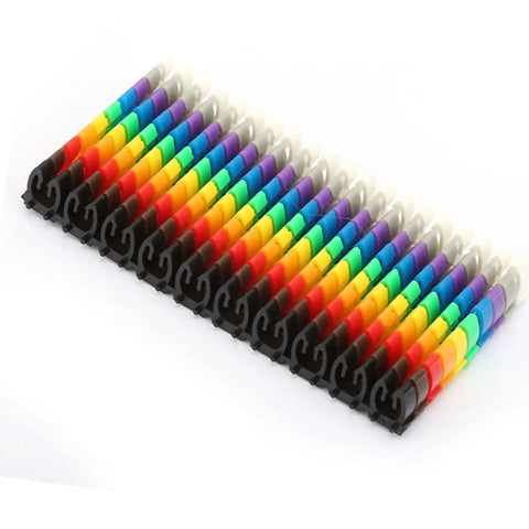 Clip On Cable Marker Set With Bright Color Plastic Number Tubes For Quick Cable Identification Boxed Wire Label Kit 100 Pieces