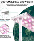 LED grow light detail with aluminum case for Big Indoor Hydroponic Growing System Kit With Trellis Smart Garden