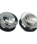 Bathroom Silver Pop-Up Bathtub Waste Drain-Plug, Alloy and Brass Floor Drain for Tub, Water-Tight Seal Push Button Mechanism (2pcs)