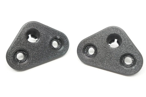 Pair of black plastic left and right sun visor mount clips for Subaru Forester Crosstrek BRZ Scion FR S Toyota FT86.