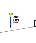 Paintless Car Dent Repair Rod Set, 12 Piece Tool Kit With Rubber Hammer And Replaceable Awl Heads, Deep Access Dent Fix