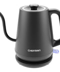 Gooseneck Electric Kettle 0.8L Fast Boil For Pour Over Coffee And Tea With One Touch Operation Auto Shut Off Boil Dry Protection Ultra Fast Hot Water Black Kitchen Essential