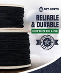 Unglazed Cotton Tie Line With Polyester Core For Theatrical Props, Decor, Cable Management, And Hunting, 1/8 In X 3000 Ft, Black