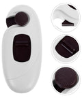 5 Piece Baby Proof Cabinet Locks Set In Brown ABS Material, Double Button Design, Easy Install Without Tools, close-up view